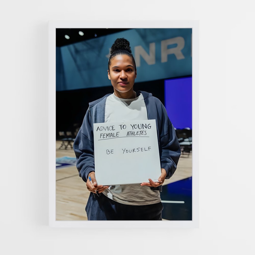 Poster Be Yourself – affiche Basketball (vue 3)